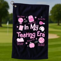 In My Testing Era Teachers Student Rock Testing Day Golf Towel