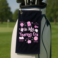 In My Testing Era Teachers Student Rock Testing Day Golf Towel