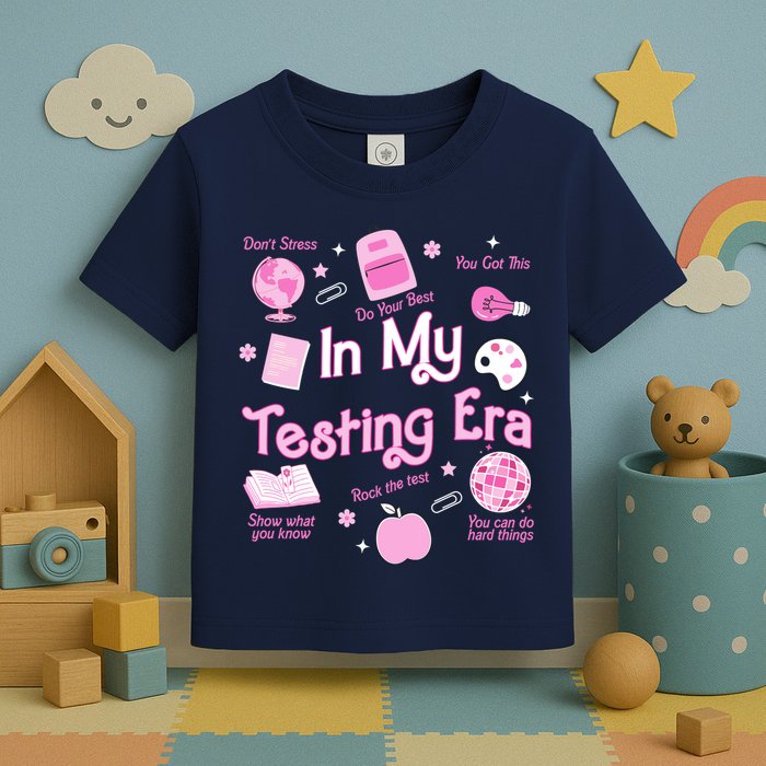 In My Testing Era Teachers Student Rock Testing Day Toddler T-Shirt