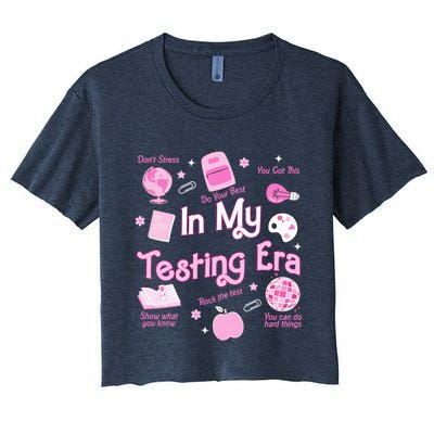 In My Testing Era Teachers Student Rock Testing Day Crop Top