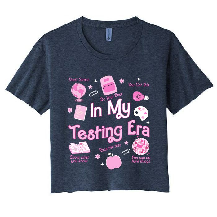 In My Testing Era Teachers Student Rock Testing Day Crop Top