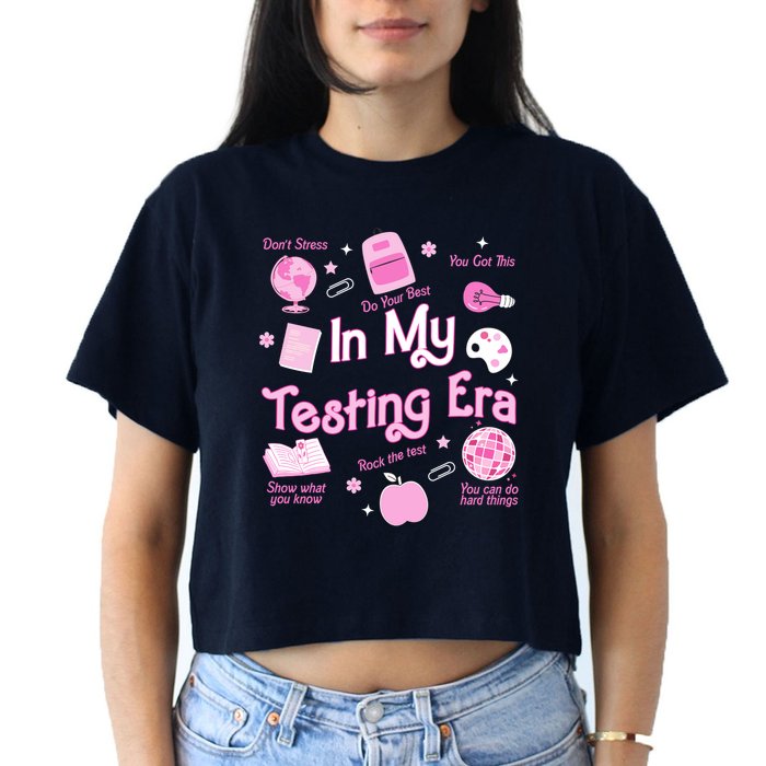 In My Testing Era Teachers Student Rock Testing Day Crop Top