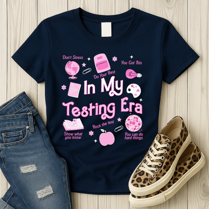 In My Testing Era Teachers Student Rock Testing Day Womens T-Shirt