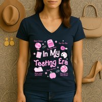In My Testing Era Teachers Student Rock Testing Day Women's V-Neck T-Shirt