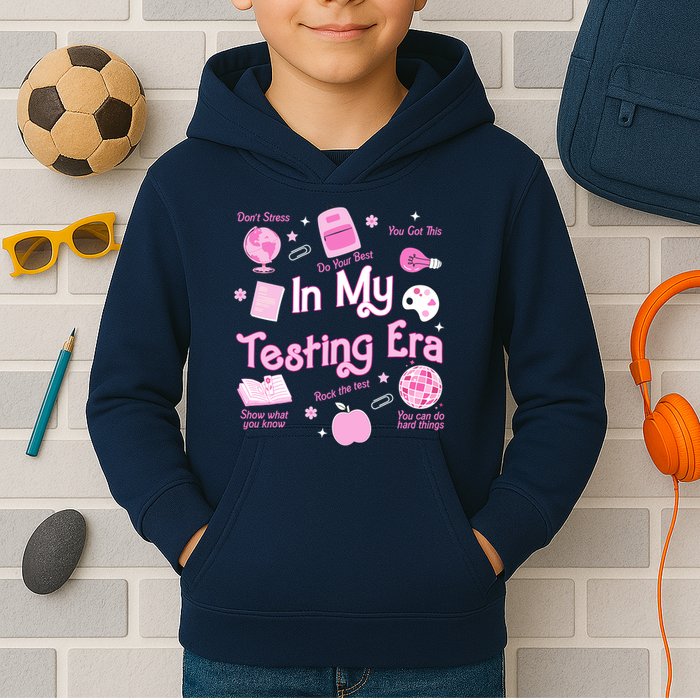 In My Testing Era Teachers Student Rock Testing Day Kids Hoodie