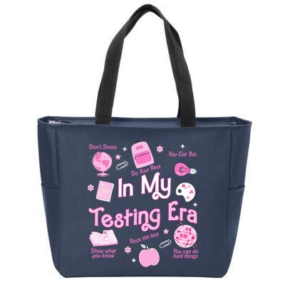 In My Testing Era Teachers Student Rock Testing Day Zip Tote Bag
