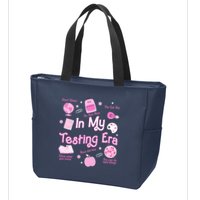 In My Testing Era Teachers Student Rock Testing Day Zip Tote Bag