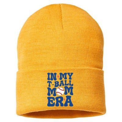 In My Tball Mom Era Tball Mom MotherS Day Sustainable Knit Beanie