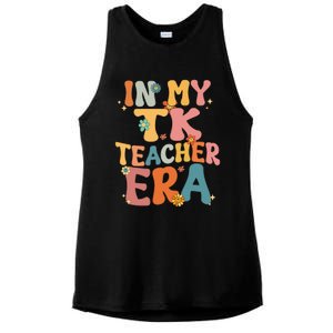 In My TK Teacher Era Retro Groovy Back To School TK Teacher Ladies PosiCharge Tri-Blend Wicking Tank