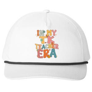 In My TK Teacher Era Retro Groovy Back To School TK Teacher Snapback Five-Panel Rope Hat