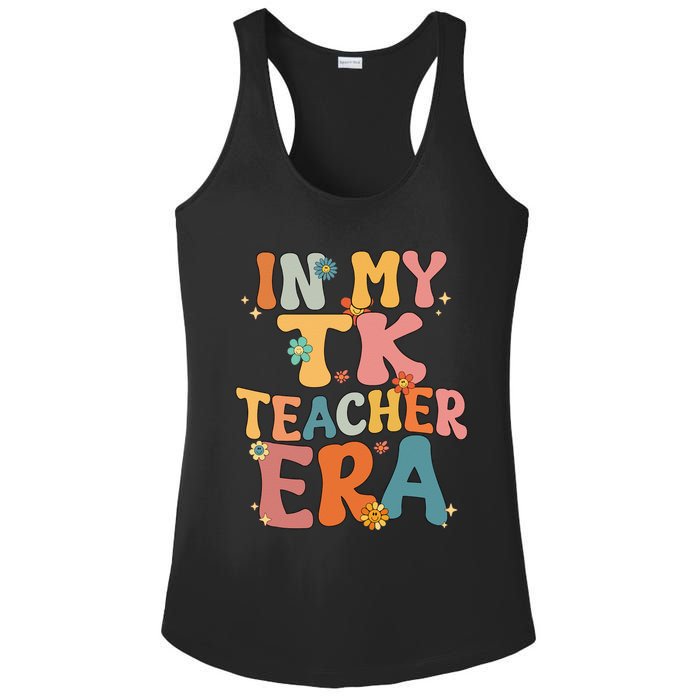 In My TK Teacher Era Retro Groovy Back To School TK Teacher Ladies PosiCharge Competitor Racerback Tank