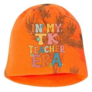 In My TK Teacher Era Retro Groovy Back To School TK Teacher Kati - Camo Knit Beanie