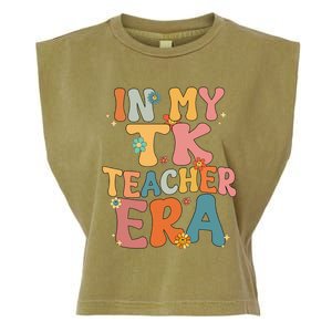 In My TK Teacher Era Retro Groovy Back To School TK Teacher Garment-Dyed Women's Muscle Tee