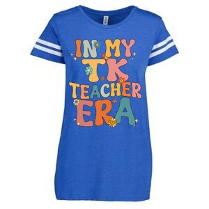 In My TK Teacher Era Retro Groovy Back To School TK Teacher Enza Ladies Jersey Football T-Shirt