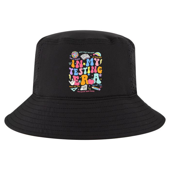 In My Testing Era Teachers Student Rock The Test Cool Comfort Performance Bucket Hat