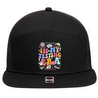 In My Testing Era Teachers Student Rock The Test 7 Panel Mesh Trucker Snapback Hat
