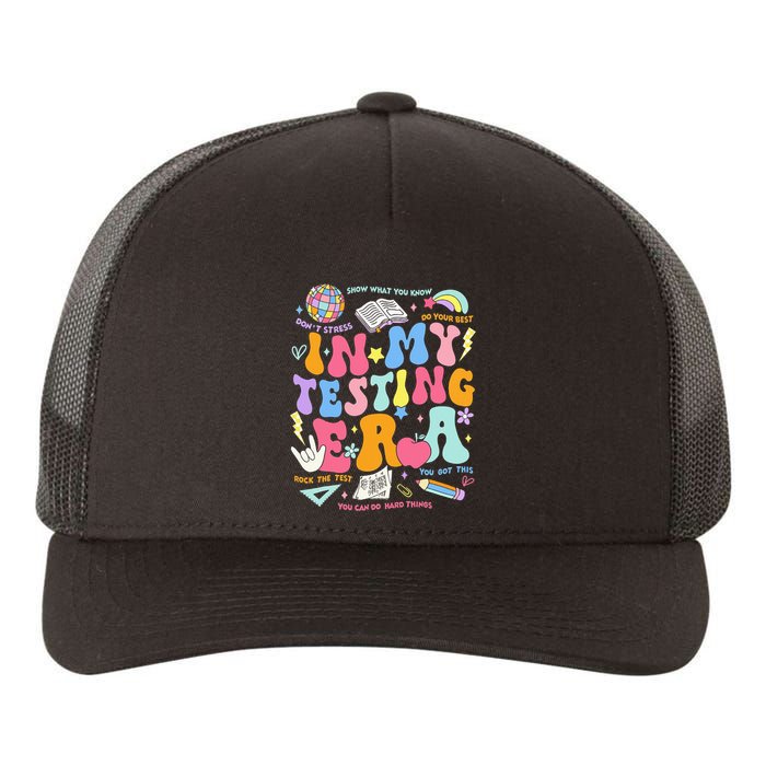 In My Testing Era Teachers Student Rock The Test Yupoong Adult 5-Panel Trucker Hat