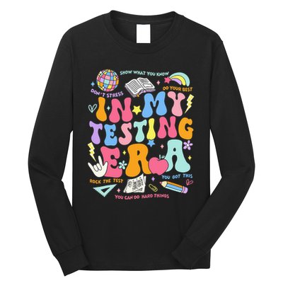 In My Testing Era Teachers Student Rock The Test Long Sleeve Shirt