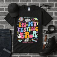 In My Testing Era Teachers Student Rock The Test Tall T-Shirt