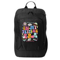 In My Testing Era Teachers Student Rock The Test City Backpack