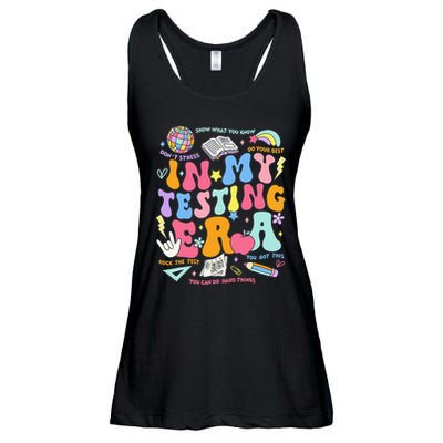 In My Testing Era Teachers Student Rock The Test Ladies Essential Flowy Tank
