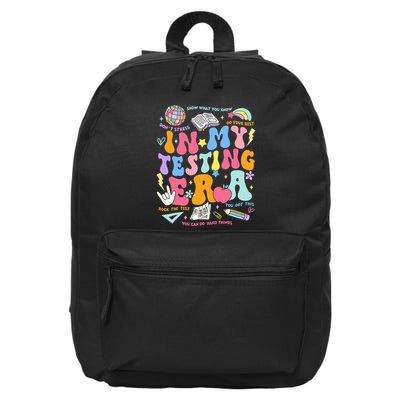 In My Testing Era Teachers Student Rock The Test 16 in Basic Backpack