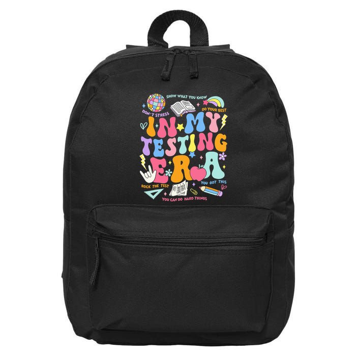 In My Testing Era Teachers Student Rock The Test 16 in Basic Backpack