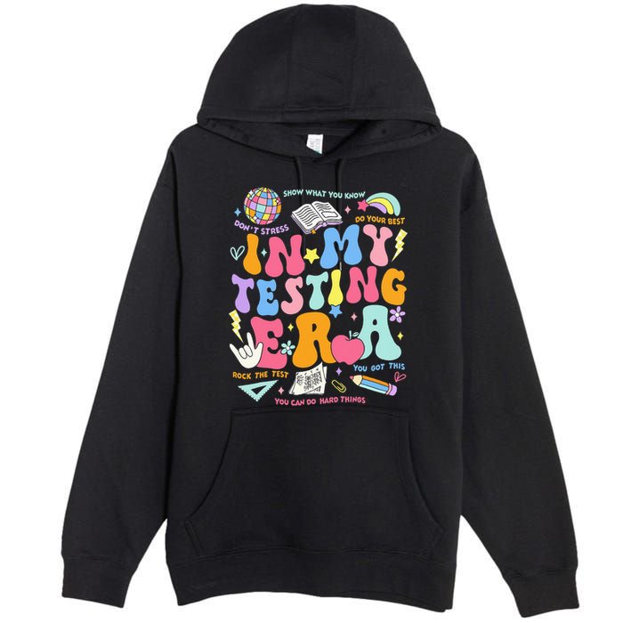 In My Testing Era Teachers Student Rock The Test Premium Pullover Hoodie