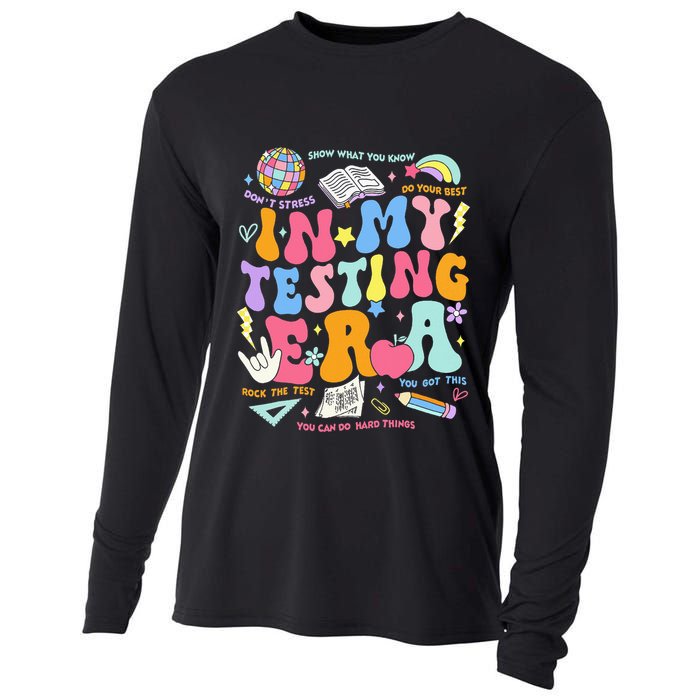 In My Testing Era Teachers Student Rock The Test Cooling Performance Long Sleeve Crew