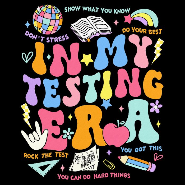 In My Testing Era Teachers Student Rock The Test Poster