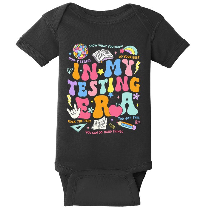 In My Testing Era Teachers Student Rock The Test Baby Bodysuit