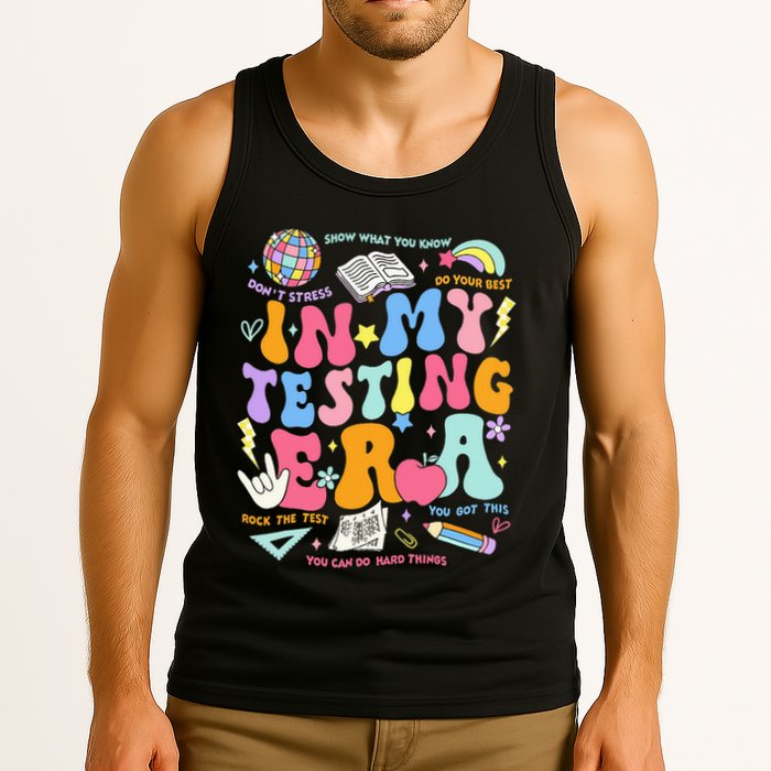 In My Testing Era Teachers Student Rock The Test Tank Top