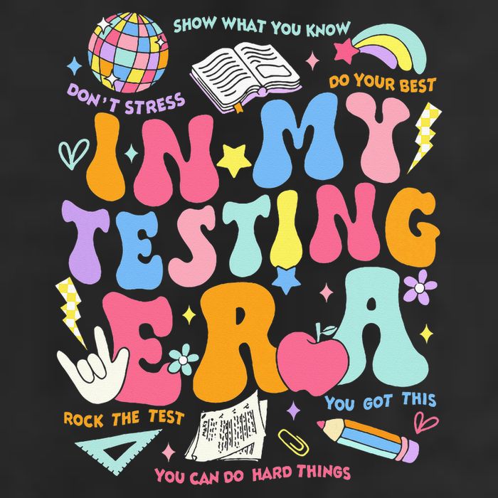 In My Testing Era Teachers Student Rock The Test Microfiber Hand Towel