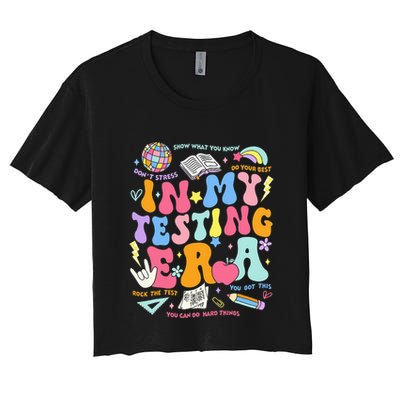 In My Testing Era Teachers Student Rock The Test Crop Top