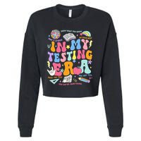 In My Testing Era Teachers Student Rock The Test Cropped Pullover Crew