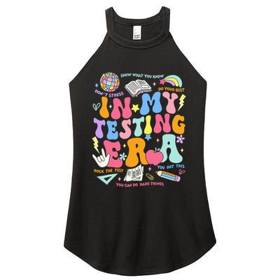 In My Testing Era Teachers Student Rock The Test Women's Perfect Tri Rocker Tank