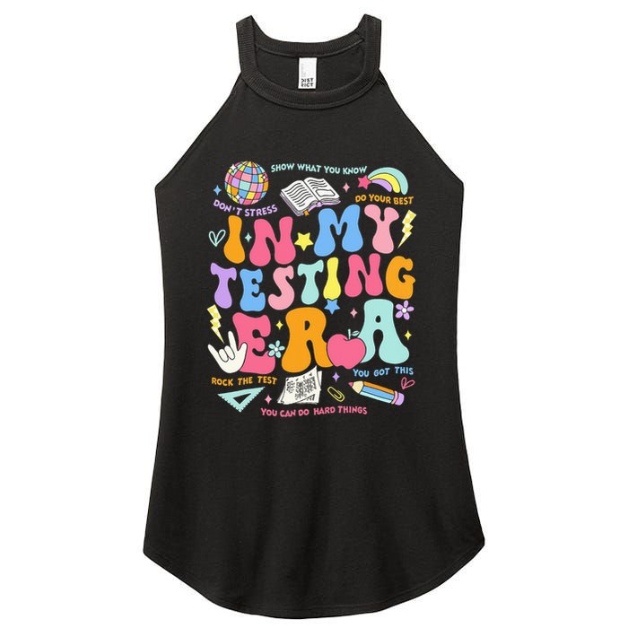 In My Testing Era Teachers Student Rock The Test Women's Perfect Tri Rocker Tank