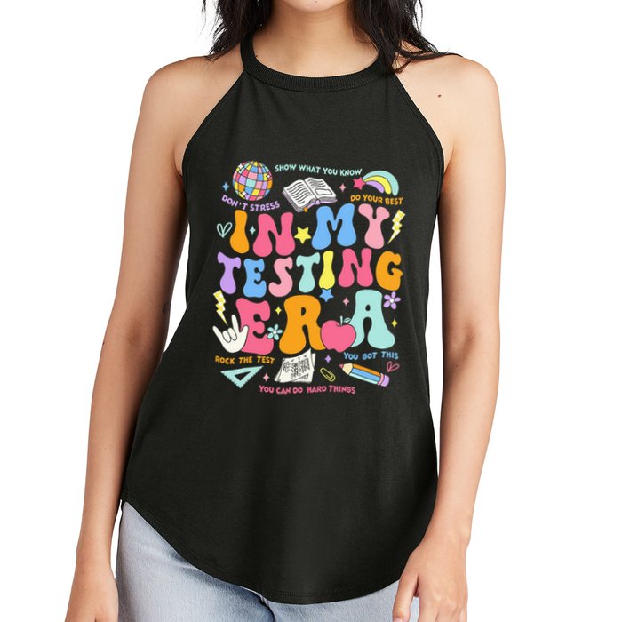 In My Testing Era Teachers Student Rock The Test Women's Perfect Tri Rocker Tank