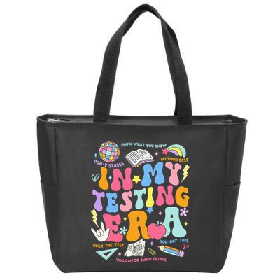 In My Testing Era Teachers Student Rock The Test Zip Tote Bag