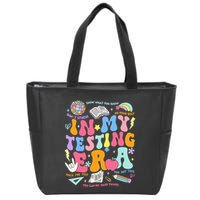 In My Testing Era Teachers Student Rock The Test Zip Tote Bag