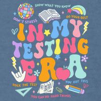 In My Testing Era Teachers Student Rock The Test Garment-Dyed Sweatshirt