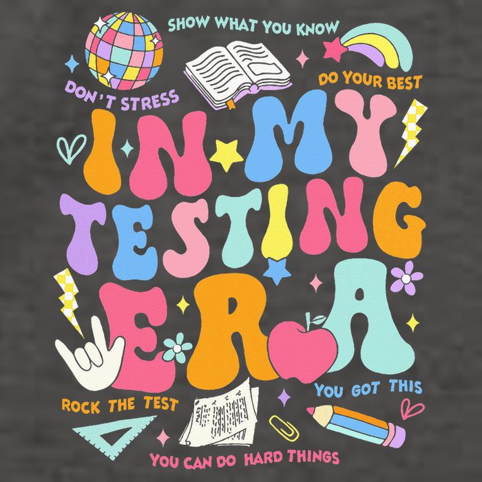 In My Testing Era Teachers Student Rock The Test Vector Backpack