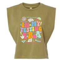 In My Testing Era Teachers Student Rock The Test Garment-Dyed Women's Muscle Tee