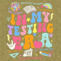 In My Testing Era Teachers Student Rock The Test Garment-Dyed Women's Muscle Tee