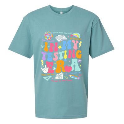 In My Testing Era Teachers Student Rock The Test Sueded Cloud Jersey T-Shirt