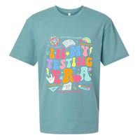 In My Testing Era Teachers Student Rock The Test Sueded Cloud Jersey T-Shirt