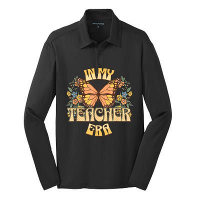 In My Teacher Era Back To School Teacher Appreciation Silk Touch Performance Long Sleeve Polo