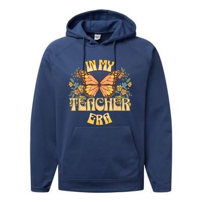 In My Teacher Era Back To School Teacher Appreciation Performance Fleece Hoodie