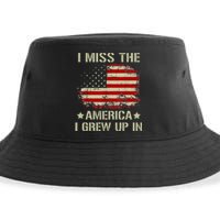 I Miss The America I Grew Up In American Flag Vintage Sustainable Bucket Hat