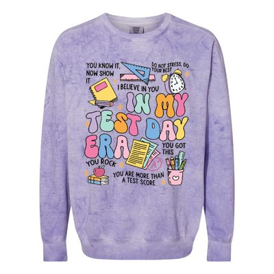 In My Test Day Era Colorblast Crewneck Sweatshirt